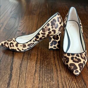 Leopard Print Marc Fisher Block Heels
